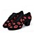 abordables Chaussures de bal, de danse moderne-Femme Chaussures Modernes Talon Talon épais Toile Noir et Or / Noir / Rouge / Utilisation / EU39