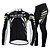 cheap Men&#039;s Clothing Sets-Nuckily Men&#039;s Women&#039;s Long Sleeve Cycling Jersey with Tights Black Plus Size Bike Jersey Clothing Suit Windproof Breathable Quick Dry Anatomic Design Reflective Strips Winter Sports Polyester Holiday