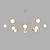 voordelige Spoetnik-ontwerp-12 hoofden 96cm led kroonluchter hanglamp nordic gold spoetnik moderne woonkamer eetkamer slaapkamer metalen geschilderde afwerkingen 110-120v 220-240v