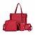 cheap Bag Sets-Women&#039;s Bags PU Leather Bag Set 4 Pieces Purse Set Tassel Shopping Date Bag Sets Oversize Bag Black Red Blushing Pink Brown