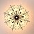 baratos Candeeiros de Teto-Luzes de montagem embutida estilo mini de 85 cm de 8 luzes com acabamento em metal cristal pintado rústico / lodge / retro 110-120v / 220-240v / e12 / e14