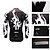 baratos Conjuntos de Roupa de Homem-XINTOWN Homens Manga Longa Camisa com Calça Bretelle Preto Moto Calças Camisa / Roupas Para Esporte Tights Bib Respirável Tapete 3D Tiras Refletoras Bolso Traseiro Redutor de Suor Inverno Esportes