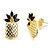 cheap Earrings-Women&#039;s AAA Cubic Zirconia Stud Earrings Sculpture Pineapple Ladies Stylish Korean Gold Plated Earrings Jewelry Black / Green / Dark Blue For Daily 1 Pair