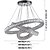 cheap Circle Design-3 Rings 80 cm Crystal LED Chandelier Metal Circle Electroplated Modern Contemporary 110-120V 220-240V