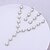 cheap Jewelry Sets-Women&#039;s Bridal Jewelry Sets Classic Elegant Sweet Imitation Pearl Rhinestone Earrings Jewelry White For Party Wedding 1 set