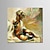 voordelige Schilderijen van mensen-Hang-geschilderd olieverfschilderij Handgeschilderde Vierkant Abstract Mensen Modern Inclusief Inner Frame