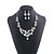 cheap Jewelry Sets-Women&#039;s White Crystal Necklace Earrings Set Classic Gypsophila Luxury Rhinestone Earrings Jewelry Silver For Wedding Party 1 set
