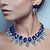 cheap Jewelry Sets-1 set Drop Earrings Choker Necklace For Women&#039;s Sapphire Crystal Cubic Zirconia Multicolor Wedding Party Masquerade Rhinestone Alloy Oval Cut Leaf