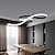 cheap Chandeliers-1-Light 75cm Acrylic Dimmable Pendant Light LED Chandelier Adjustable Note Design Modern for Home Livingroom Lighting ONLY DIMMABLE WITH REMOTE CONTROL