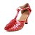 cheap Ballroom Shoes &amp; Modern Dance Shoes-Women&#039;s Modern Shoes / Ballroom Shoes PU Ankle Strap Sandal / Heel Buckle / Glitter Flared Heel Customizable Dance Shoes Red / Performance