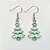 cheap Earrings-Women&#039;s Drop Earrings 3D Christmas Tree Ladies Simple Earrings Jewelry Silver For Christmas 1 Pair