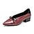 olcso Női magas sarkú cipők-Női Magassarkúak Kényelmes cipők Vaskosabb sarok Szabadtéri Nappa Leather Bor Fekete