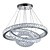abordables Éclairages circulaires-3 anneaux 80 cm cristal LED lustre cercle en métal galvanisé moderne contemporain 110-120v 220-240v