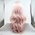 cheap Synthetic Lace Wigs-Synthetic Lace Front Wig Body Wave Kardashian Layered Haircut Lace Front Wig Pink Long Black / Pink Synthetic Hair 24 inch Women&#039;s Women Black Pink Sylvia