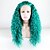 cheap Synthetic Lace Wigs-Synthetic Lace Front Wig Water Wave Loose Curl Free Part Lace Front Wig Long Green Synthetic Hair 18-26 inch Women&#039;s Heat Resistant Synthetic Best Quality Green
