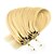billige Hårforlengelse med mikroringer-Hairextension med mikroringer Hairextensions med menneskehår Rett Ekte hår Platinum Blond