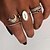 זול Fashion Ring-טבעות לפרקי האצבעות רטרו זהב כסף שרף סגסוגת MOON נשים וינטאג&#039; פאנק 5pcs / בגדי ריקוד נשים / טבעת הגדר