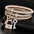 cheap Bracelets &amp; Bangles-3pcs Women&#039;s Pendant Bracelet Layered Rhinestone Bracelet Jewelry Rose Gold For Gift