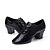 Χαμηλού Κόστους Latin Παπούτσια-Γυναικεία Παπούτσια χορού λάτιν Τακούνια Πυκνό τακούνι Νάπα Leather Μαύρο / Κόκκινο / Επίδοση / Εξάσκηση