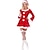 זול תחפושות ותלבושות לחג המולד למבוגרים-חליפות סנטה גברת קלאוס שמלת חג המולד סנטה לבוש מבוגרים בגדי ריקוד נשים תחפושת קוספליי חג המולד האלווין (ליל כל הקדושים) פסטיבל / חג פלוצ&#039;ה אדום בגדי ריקוד נשים קַל תחפושות קרנבל אחיד