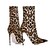 cheap Women&#039;s Boots-Women&#039;s Boots Fashion Boots Stiletto Heel Pointed Toe Animal Print Elastic Fabric Mid-Calf Boots Vintage Spring / Fall &amp; Winter Leopard / Wedding / Party &amp; Evening