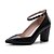 cheap Women&#039;s Heels-Women&#039;s Heels Chunky Heel Daily Sheepskin Winter Almond Black Pink