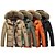 billiga Softshell-, fleece- och vandringsjackor-Men&#039;s Hiking Down Jacket Winter Outdoor Thermal Warm Waterproof Windproof Breathable Down Jacket Winter Jacket Top Duckdown Waterproof Camping / Hiking Hunting Climbing Black Army Green Orange Khaki