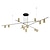 Недорогие Люстры-спутники-12 лампочек 138 см люстра металлическая геометрическая гальваника художественная 110-120в 220-240в