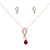 cheap Jewelry Sets-Women&#039;s Drop Earrings Choker Necklace Classic Simple Earrings Jewelry Pink / Blue For Daily Festival 1 set