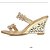 cheap Women&#039;s Sandals-Women&#039;s Sandals Wedge Heel Daily PU Summer Gold / Silver