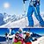 billige Skibekledning-Wild Snow Herre Skibukser Ski &amp; Snowboard Vintersport Vanntett Vindtett Pustende Terylene Bomull Snow Bib Bukser Bunner Skiklær / Varm
