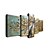 voordelige Abstracte schilderijen-Hang-geschilderd olieverfschilderij Handgeschilderde Verticaal Bloemenmotief / Botanisch Modern Inclusief Inner Frame / Vijf panelen