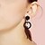 Недорогие Модные серьги-Women&#039;s Black Drop Earrings Mismatched Long Ladies Punk Lolita Trendy Fashion Earrings Jewelry Black For Party / Evening Bar 2pcs