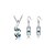 cheap Jewelry Sets-Women&#039;s Gemstone Drop Earrings Pendant Necklace Classic Ladies Stylish Dangling Elegant Rhinestone Earrings Jewelry White / Peach / Blue For Party Gift