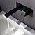 preiswerte an der Wand montiert-Waschbecken Wasserhahn - Standard / Wand Lackierte Oberflächen Wandmontage Einzigen Handgriff Zwei LöcherBath Taps