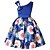 cheap Party Dresses-Kids Toddler Little Girls&#039; Dress Floral Solid Colored Color Block Christmas Daily Holiday Print Blue Purple Yellow Above Knee Sleeveless Active Sweet Dresses Spring Summer Slim