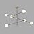 preiswerte Sputnik-Design-6-Licht 100 cm Kronleuchter Metall Glas Sputnik Golden Lackierte Oberflächen Moderne Künstlerisch 110-120V 110-240 V