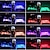 billige LED Strip Lamper-ZDM® 1m Lyssett 48 LED SMD5050 1 24Kjør fjernkontrollen 1Sett monteringsbrakett 1set Varm hvit RGB Vanntett Nytt Design Passer for kjøretøy 12 V / Selvklebende