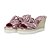 preiswerte Damensandalen-Women&#039;s Sandals Wedge Heel Daily PU Summer White Pink Gold