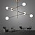 abordables Éclairages Spoutnik-6 lumières 100 cm Lustre Métal Verre Spoutnik Doré Finitions Peintes contemporain Artistique 110-120V 110-240 V