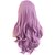 Недорогие Парик из искусственных волос на кружевной основе-Синтетические кружевные передние парики Волнистый Свободная часть Лента спереди Парик Длинные Фиолетовый Искусственные волосы 24 дюймовый Жен. Регулируется Жаропрочная Фиолетовый
