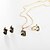 cheap Jewelry Sets-Women&#039;s Gemstone Bridal Jewelry Sets Vintage Style Ladies Luxury Vintage European Resin Silver Plated Gold Plated Earrings Jewelry Gold / Silver For Party Gift