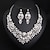 cheap Jewelry Sets-1 set Drop Earrings Bib necklace For Women&#039;s AAA Cubic Zirconia Multicolor Party Wedding Rhinestone Alloy Vintage Style Flower Rainbow