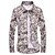 cheap Men&#039;s Printed Shirts-Men&#039;s Shirt Tribal Plus Size Classic Collar Daily Print Long Sleeve Slim Tops Vintage Navy Blue Beige / Fall / Spring