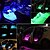 billige LED Strip Lamper-ZDM® 1m Lyssett 48 LED SMD5050 1 24Kjør fjernkontrollen 1Sett monteringsbrakett 1set Varm hvit RGB Vanntett Nytt Design Passer for kjøretøy 12 V / Selvklebende