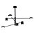 Недорогие Люстры-спутники-6-ламповая люстра 107 см металлическая геометрическая гальваника крашенная отделка художественная 110-120в 220-240в