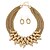 cheap Jewelry Sets-Women&#039;s Drop Earrings Layered Necklace Hollow Out Statement Stylish Luxury Earrings Jewelry Gold For Party Festival 1 set