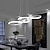 voordelige Cirkelontwerp-led hanglamp 75cm acryl dimbare kroonluchter verstelbare notitie ontwerp modern voor thuis woonkamer verlichting alleen dimbaar met afstandsbediening