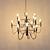 voordelige Kaarsstijl ontwerp-18 lampen 65 cm creatieve kaarsstijl kroonluchter metaal kaarsstijl gegalvaniseerd artistiek chic en modern 110-120v 220-240v