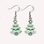 cheap Earrings-Women&#039;s Drop Earrings 3D Christmas Tree Ladies Simple Earrings Jewelry Silver For Christmas 1 Pair